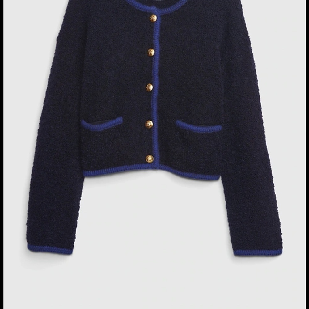 Sold out!! Gap boucle cropped sweater jacket size XS